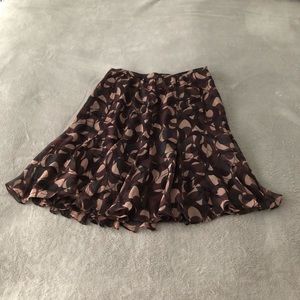 Calvin Klein Fluted Hem Skirt Fully Lined